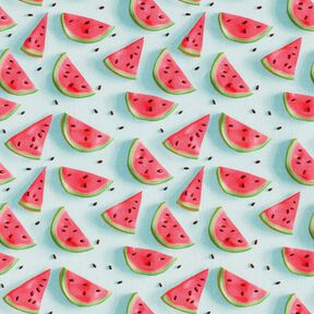 Cotton Poplin Watermelon – ice blue/intense pink, 
