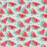 Cotton Poplin Watermelon – ice blue/intense pink,  thumbnail number 1