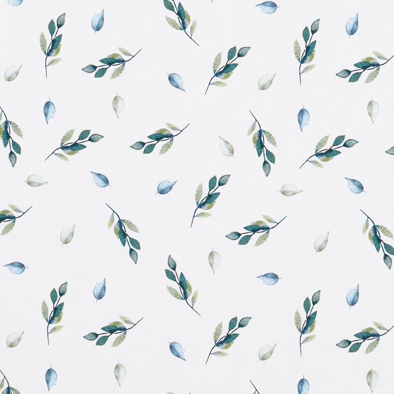 Cotton Jersey leafy branches Digital Print – ivory,  image number 1