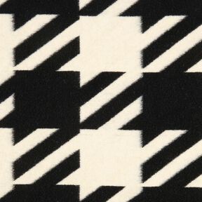 Coat knit large houndstooth – black/offwhite, 