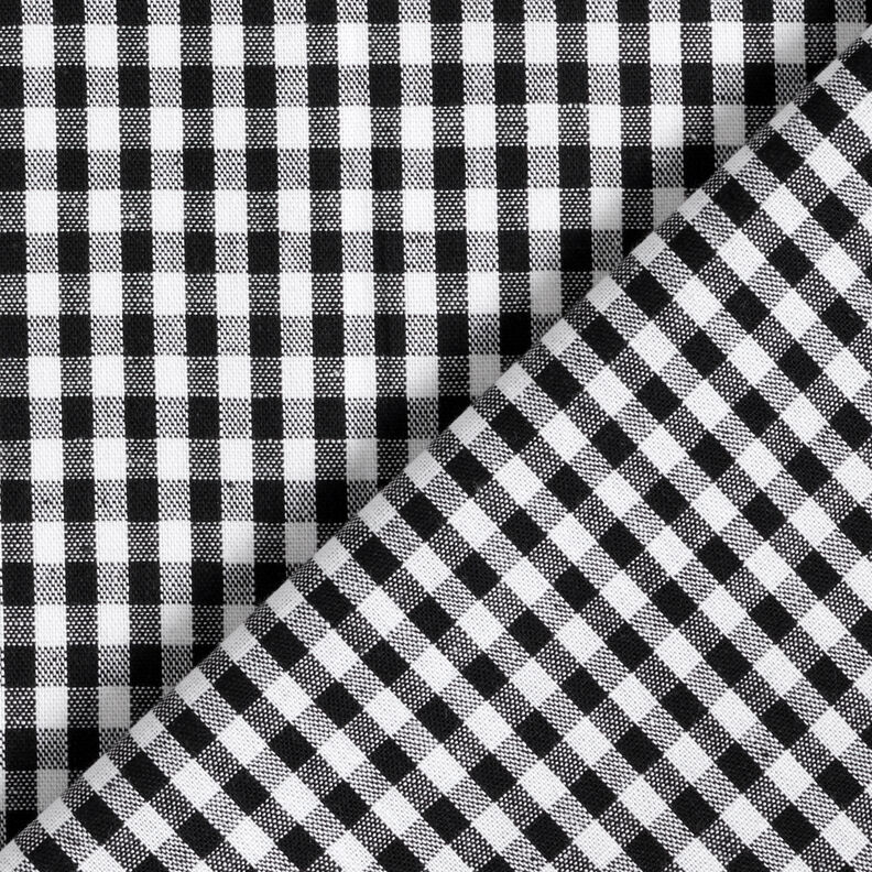 Cotton Vichy check 0,5 cm – black/white,  image number 4