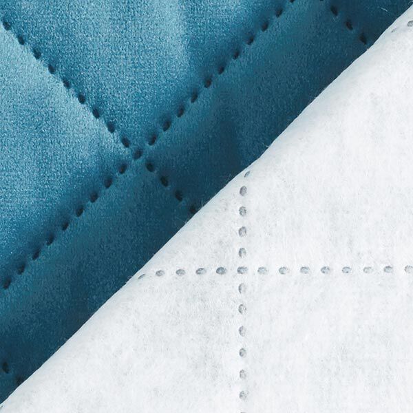 Upholstery Fabric Velvet Quilted Fabric – petrol,  image number 5