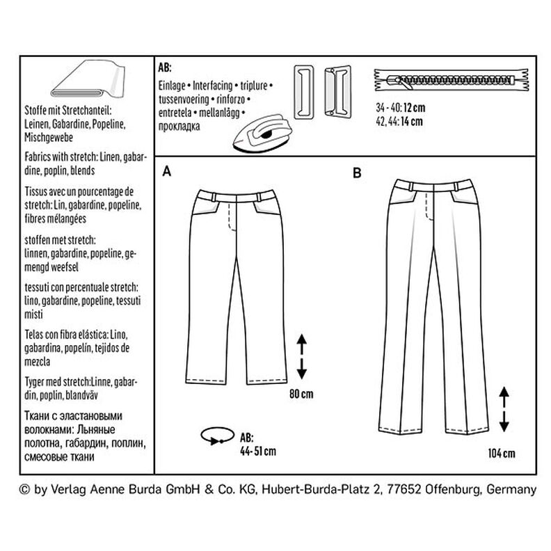 Trousers | 7/8 trousers, Burda 6432 | 34 - 46,  image number 6