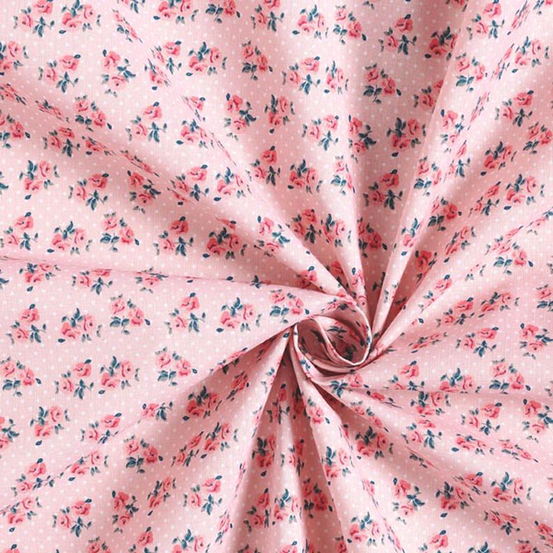 Cotton Cretonne Small Roses – pink,  image number 4