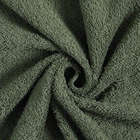 Towelling Fabric – dark olive, 