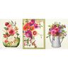 Decorative Panel Twill watercolour flowers – ivory/berry,  thumbnail number 1