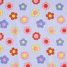 Coated Cotton cheerful flowers | Poppy Fabrics – baby blue/pink,  thumbnail number 1