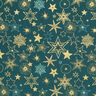 Cotton Poplin Large Stars – blue spruce/gold,  thumbnail number 1