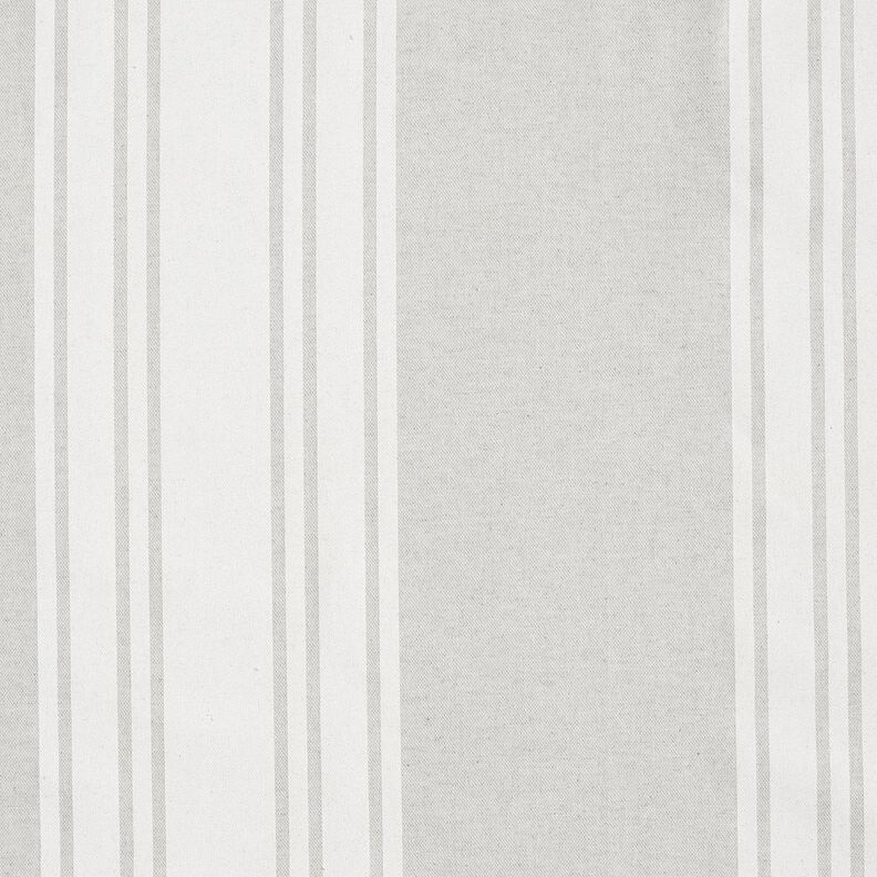Decor Fabric Panama Block Stripes – offwhite/misty grey,  image number 1