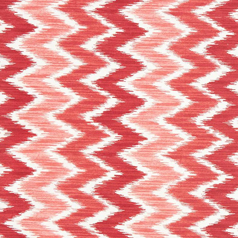 Ikat print coated cotton – red/white,  image number 1