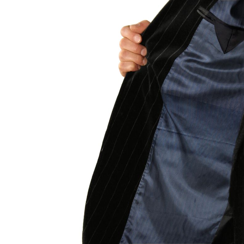 Satin lining shadow stripe – navy blue,  image number 6