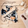 Swimsuit Fabric large hibiscus flowers – blue-black/apricot,  thumbnail number 7