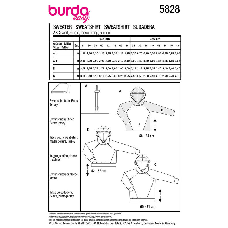 Sweater | Burda 5828 | 34-48,  image number 12