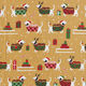 Cotton Cretonne Christmas Dogs – mustard,  thumbnail number 1