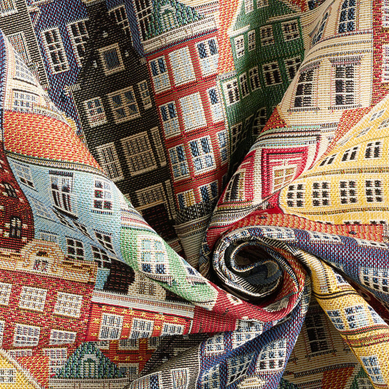 Decorative fabric Tapestry houses – light beige,  image number 3