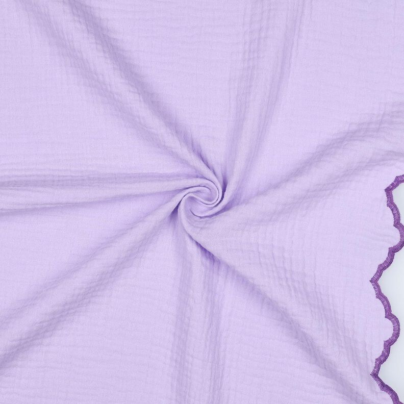 Double Gauze/Muslin double-sided curved edge  | Poppy Fabrics – mauve/red lilac,  image number 3