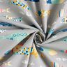 Cotton Cretonne abstract fish – silk grey,  thumbnail number 3