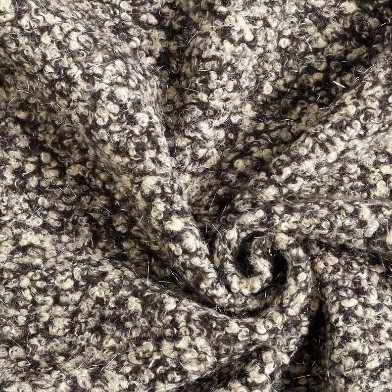 Knit Bouclé Glitter threads melange – cashew/black, image number 3