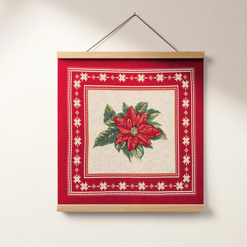 Tapestry Decor Fabric Panel Christmas Star – red, image number 6