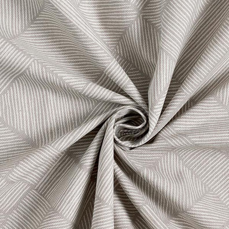 Decor Fabric Half Panama Line Patchwork – taupe/natural,  image number 3