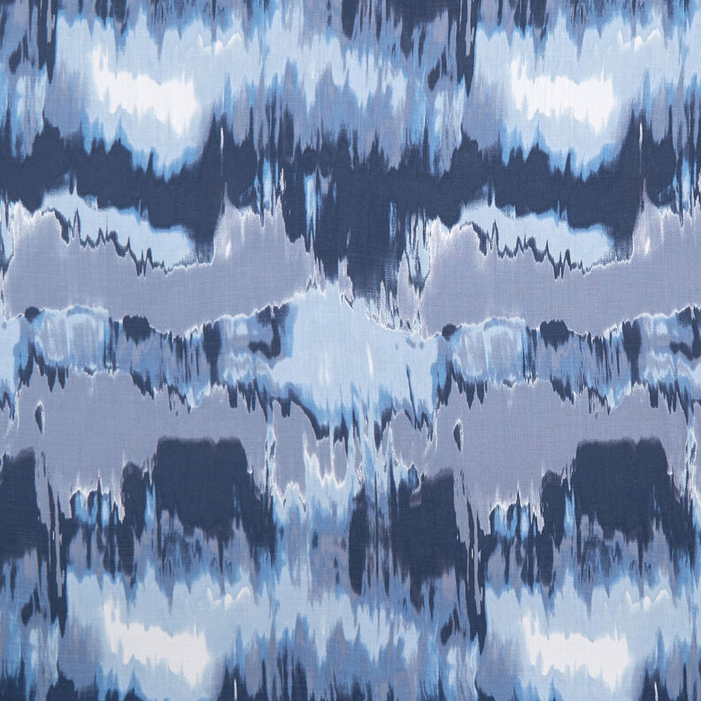 Water reflection viscose fabric – steel blue/light wash denim blue,  image number 1