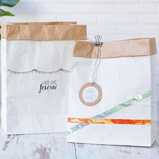Decor and Gift Bags Small [ 2 pieces ] – white/natural, 
