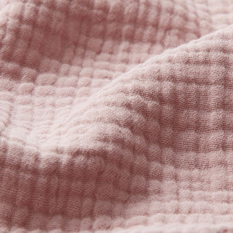 GOTS Triple-Layer Cotton Muslin – light dusky pink,  image number 3