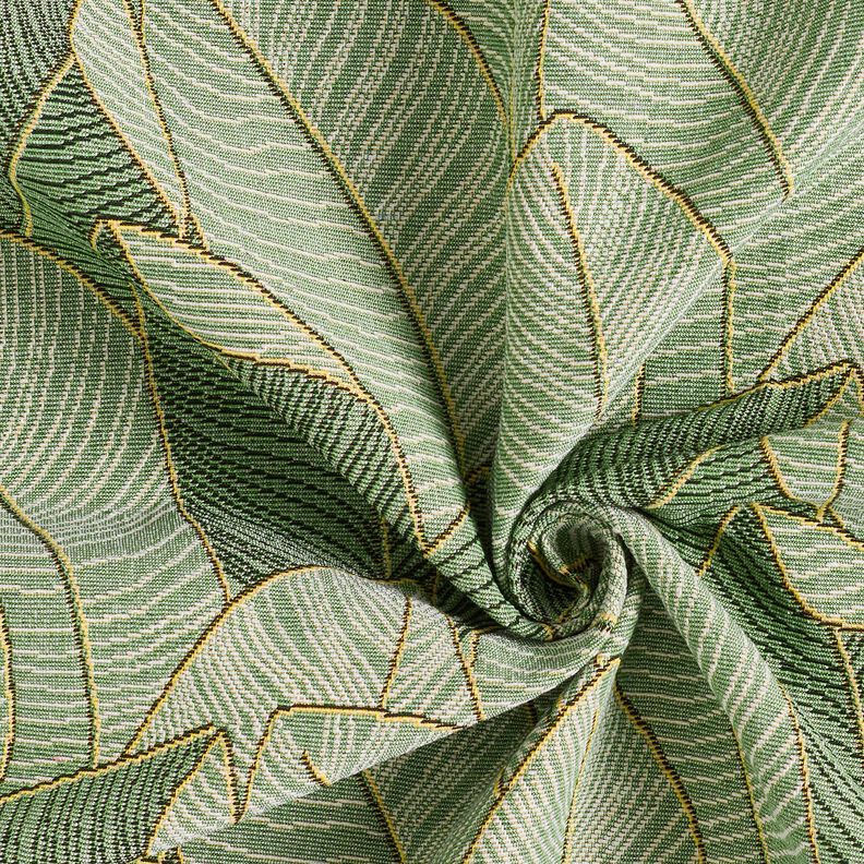 Decor Fabric Tapestry Fabric sea of leaves – light green/black,  image number 3