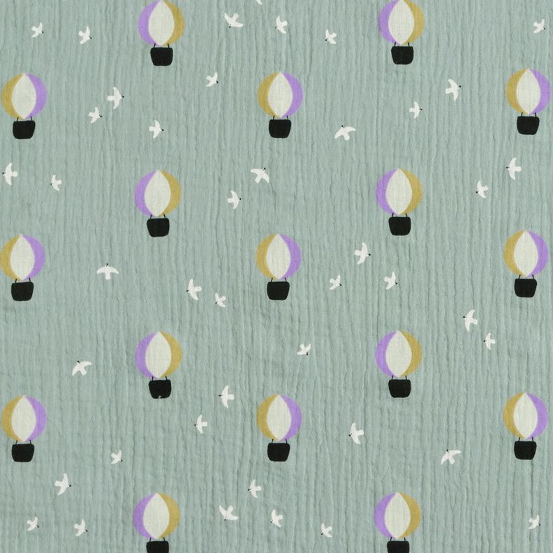 Double Gauze/Muslin Hot air balloons | Poppy Fabrics – reed,  image number 1