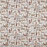 Decor Fabric Half Panama cats – natural,  thumbnail number 1