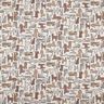 Decor Fabric Half Panama cats – natural,  thumbnail number 1