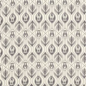 Chiffon Art Deco print – black/white, 