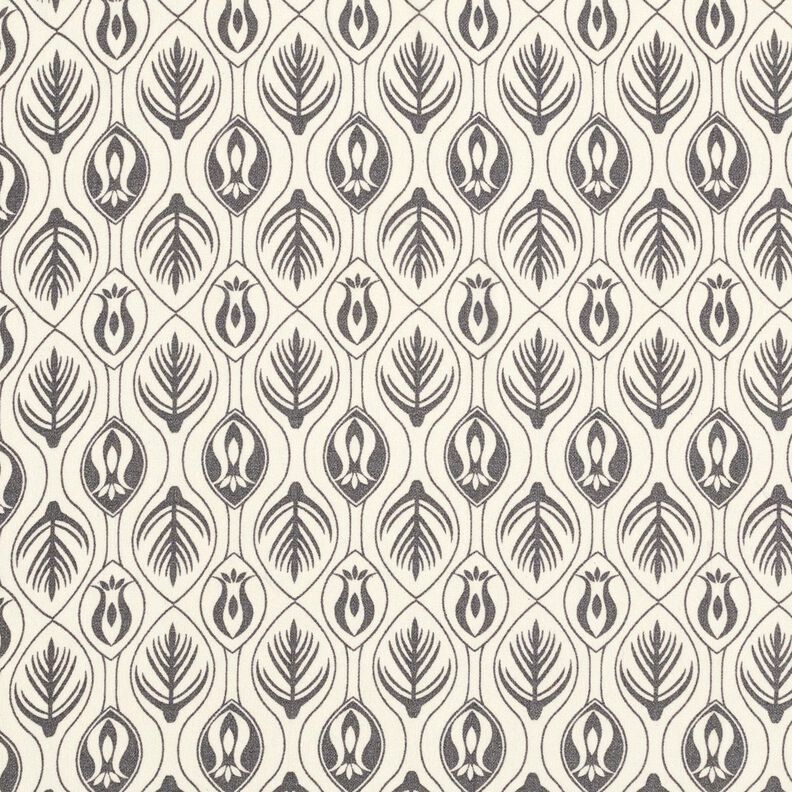 Chiffon Art Deco print – black/white,  image number 1