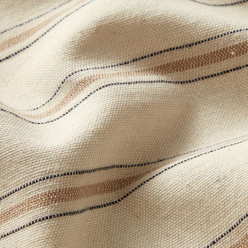 Cotton blend pinstripe shirt fabric – beige/dune,  image number 2