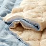 Quilted Fabric Corduroy with fur backing diamonds – light blue,  thumbnail number 2