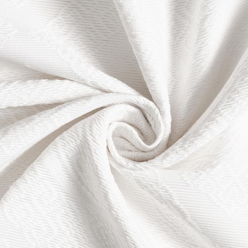 Decor Fabric Jacquard decorative diamonds 275 cm – white,  image number 3