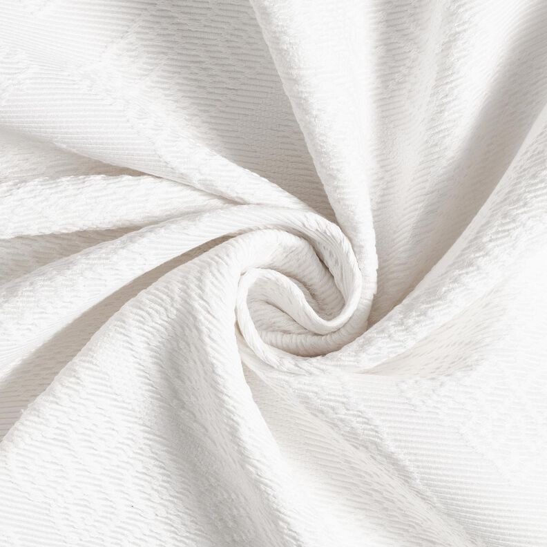 Decor Fabric Jacquard decorative diamonds 275 cm – white, image number 3