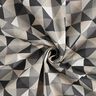 Decor Fabric Half Panama retro diamond pattern – grey/black,  thumbnail number 3