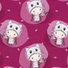 Cotton Jersey Cat girl | Glitzerpüppi  – raspberry,  thumbnail number 1