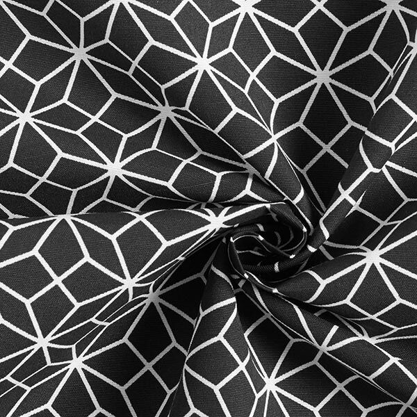 Decor Fabric Canvas Kaleidoscope – black/white,  image number 3