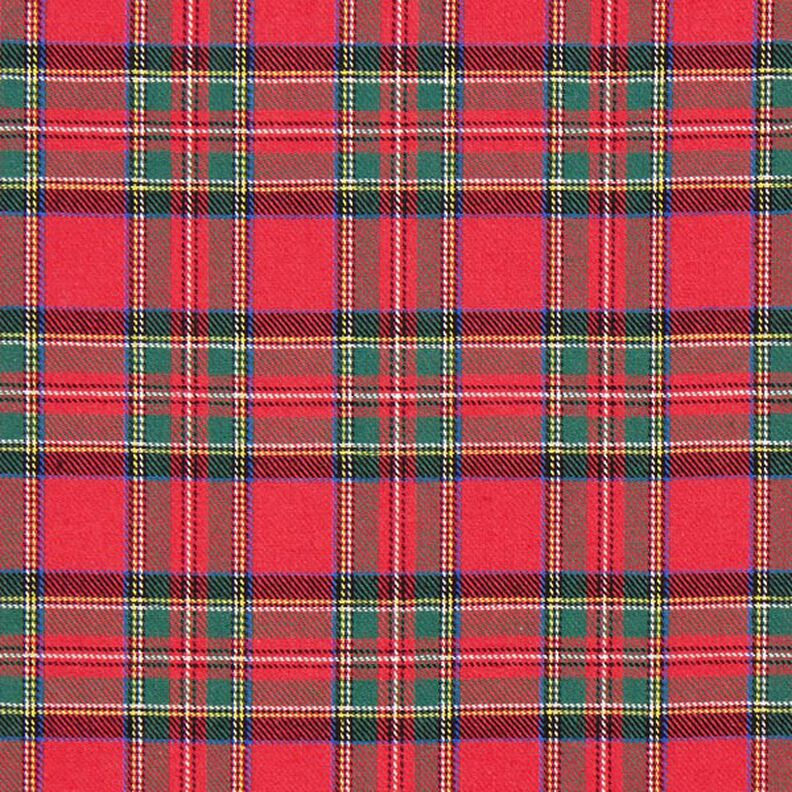 Cotton Flannel Tartan Check Glenside – red,  image number 1