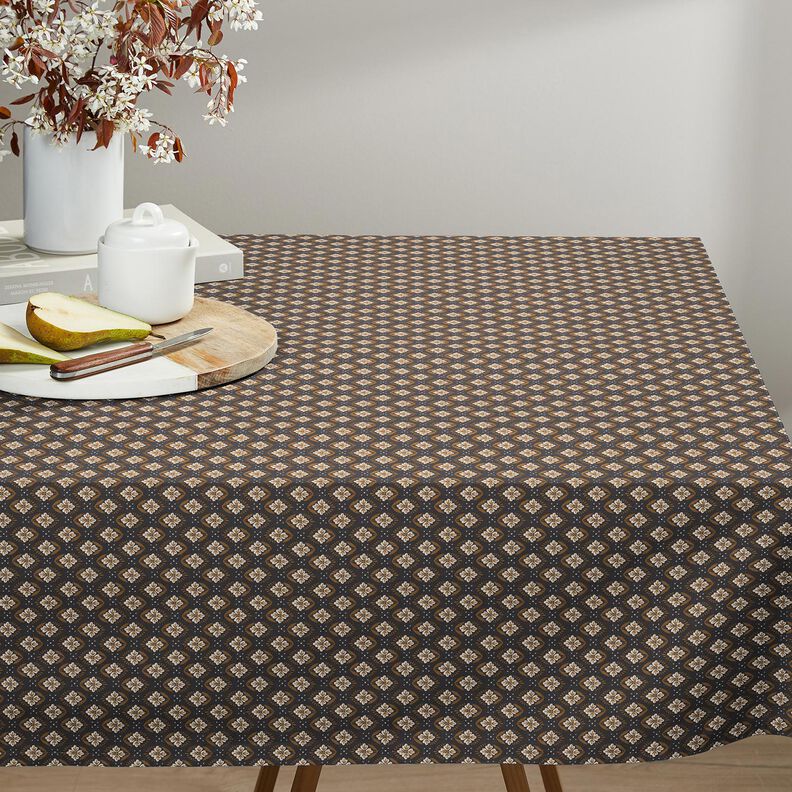 Cotton Cretonne flowery tiles – granite,  image number 7