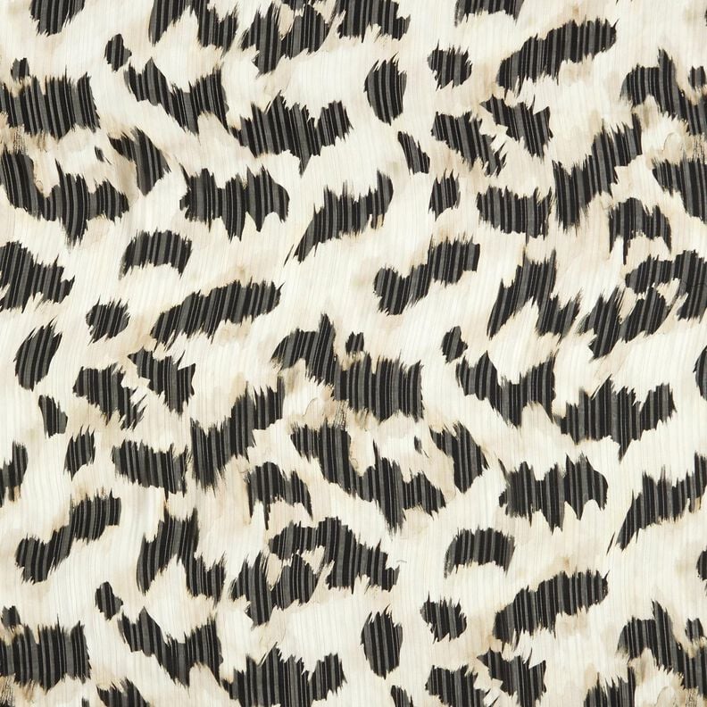 Polka dots and devoré stripes chiffon – white/black,  image number 1