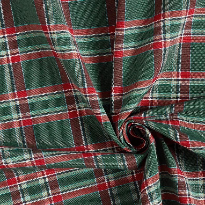 Decor Fabric Jacquard classic check – fir green/carmine,  image number 3