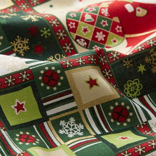 Colourful Christmas cotton poplin fabric – green, 