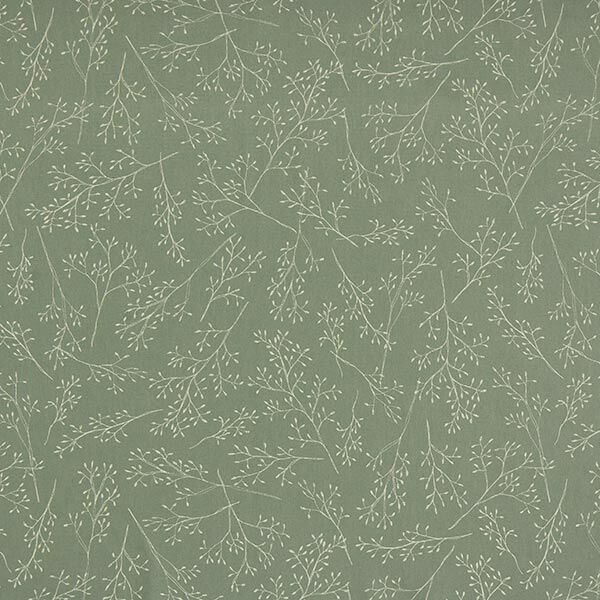 Decorative fabric half Panama delicate branches – light olive,  image number 1