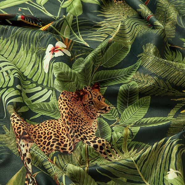 Decor Velvet Jungle Leopard – green,  image number 2