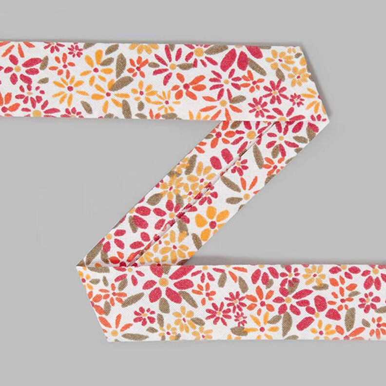 Fleur Bias Tape (19 mm) 4 – red,  image number 1