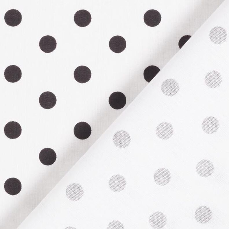Cotton Poplin Large Dots – white/black,  image number 6