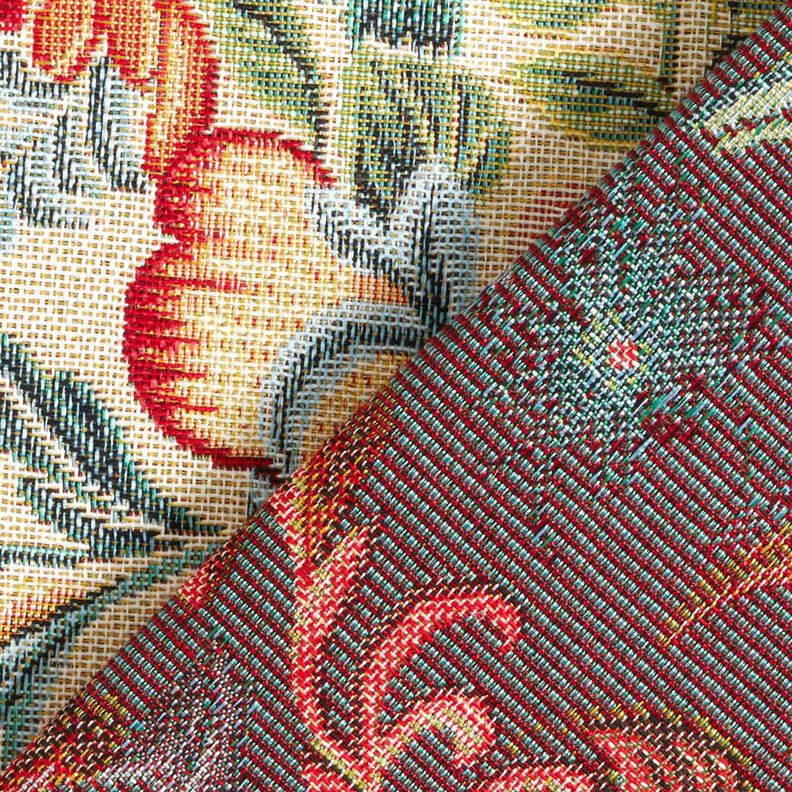 Decor Fabric Tapestry Fabric dreamy flowers – light beige/red, image number 4